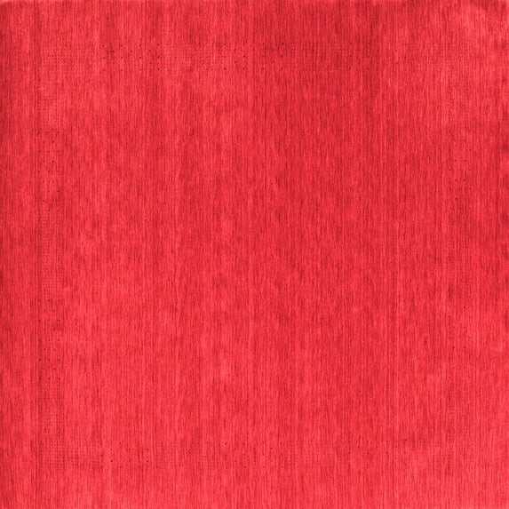 Ahgly Company Indoor Square Abstract Red Contemporary Area Rugs, 8' Square