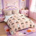 thumbnail image 2 of Manfei Cartoon Ghost 7-Piece Twin Bedding,Classic Halloween Pumpkin Lantern Bedding Comforter Set,Reversible, 2 of 7