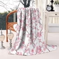 thumbnail image 3 of Pioneer Flower Floral Print Pattern Blanket,Comfortable Soft Flannel Throw Blanket,All Season,Warm Lightweight Blankets for Sofa Bed Couch Living Room Chair,50"x60", 3 of 4