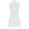 thumbnail image 5 of Xnihocha Women's Figure Skating Dress Sparkly Backless Lyrical Ballet Dance Dress for Competition White XL, 5 of 7