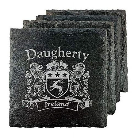 

Daugherty Irish Coat of Arms Slate Coasters - Set of 4