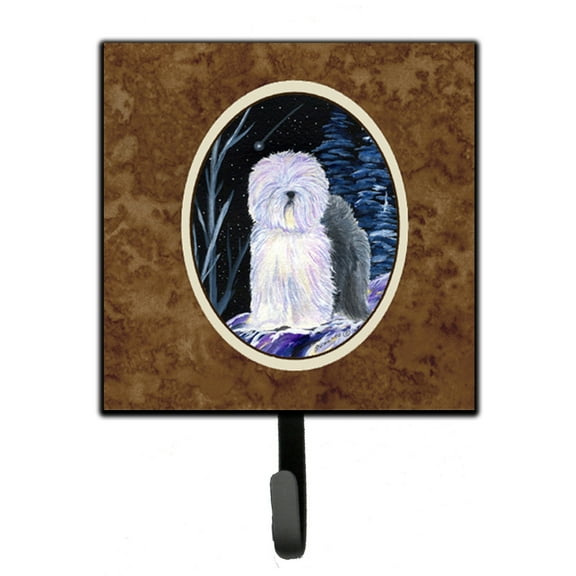 Carolines Treasures SS8406SH4 Starry Night Old English Sheepdog Leash or Key Holder 7Hx4.25W multicolor