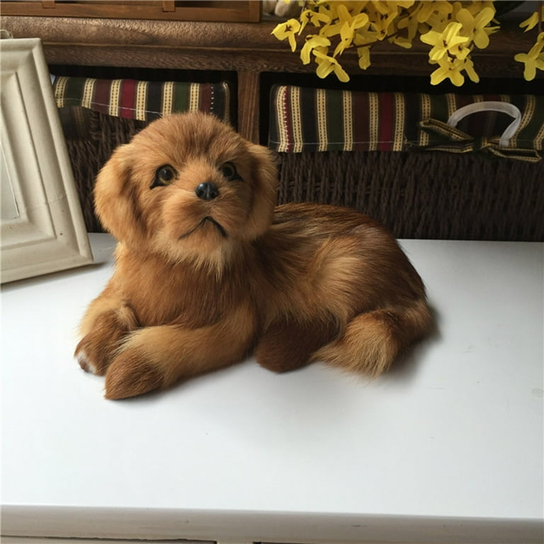 Realistic Simulation Shih tzu Dog Plush Toy Doll Long Hair Furry Puppy Kids  Gift