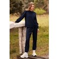 thumbnail image 4 of Conjunto de Chándal PRETTYGARDEN Azul Marino Sólido con Pantalones y Manga Larga Talla M, 4 of 8