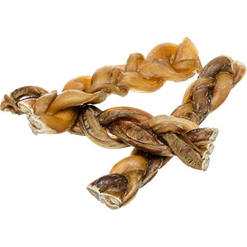 HotSpot Pets Braided Bully Sticks for Dogs (12 Inch - 5 Count) - Premium All Natural Long Lasting Twisted Beef Pizzle Dog Chew Treats - Grain Free Fully Digestible Rawhide Alternative