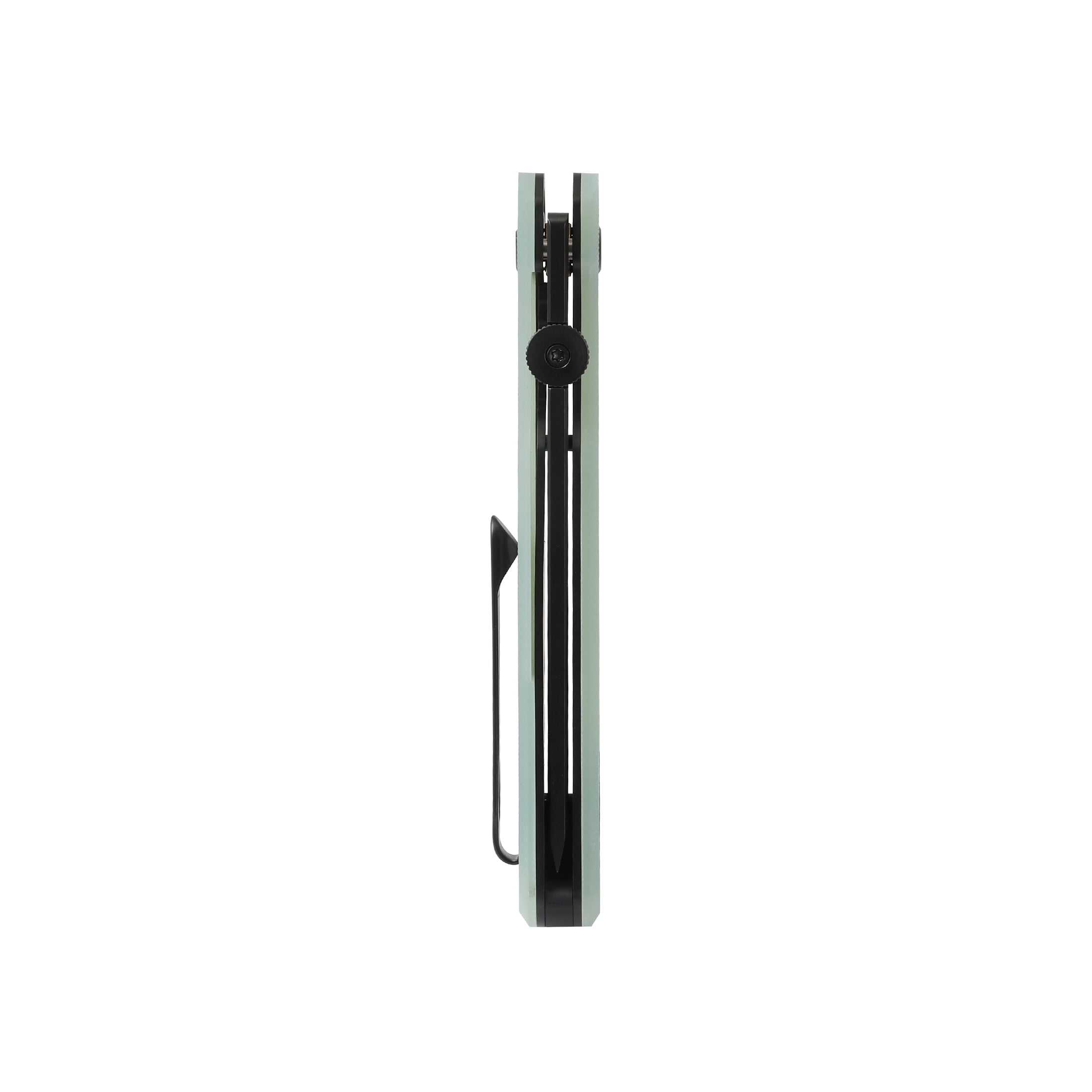 Swiss Tech Wurdig M2 Tanto Pocket Knife with 14C28N Steel Blade, G10 Handle, Jade