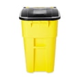 thumbnail image 2 of Rubbermaid Commercial Products 50 Gallon Rollout Trash Can, Blue, 2 of 8