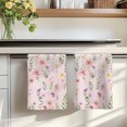 thumbnail image 7 of Pink Spring Floral Kitchen Towels Set of 4, Flowers Botanical Elegant Pastoral Absorbent Dish Towels for Kitchen, Microfiber Hand Towel, Quick Drying Tea Towel for Cleaning Decorative Dishcloths, 7 of 7
