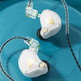 thumbnail image 2 of QKZ Auriculares con cable Auriculares intrauditivos para juegos Auriculares con sonido estéreo HiFi desmontables con micrófono, Blanco Yuarrent EL004782-03B, 2 of 2