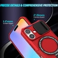 thumbnail image 3 of Decase for iPhone 16 Case with Camera Slide Cover,Compatible with Mag-Safe,with Magnetic Ring Kickstand, Military Grade Heavy Duty Case for iPhone 16 6.1" 2024,Red, 3 of 10