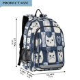 thumbnail image 2 of FORMRS Unisex School Backpack 17" Student Travel Bag with Laptop Compartment, Blue Cats and Hearts, 2 of 7