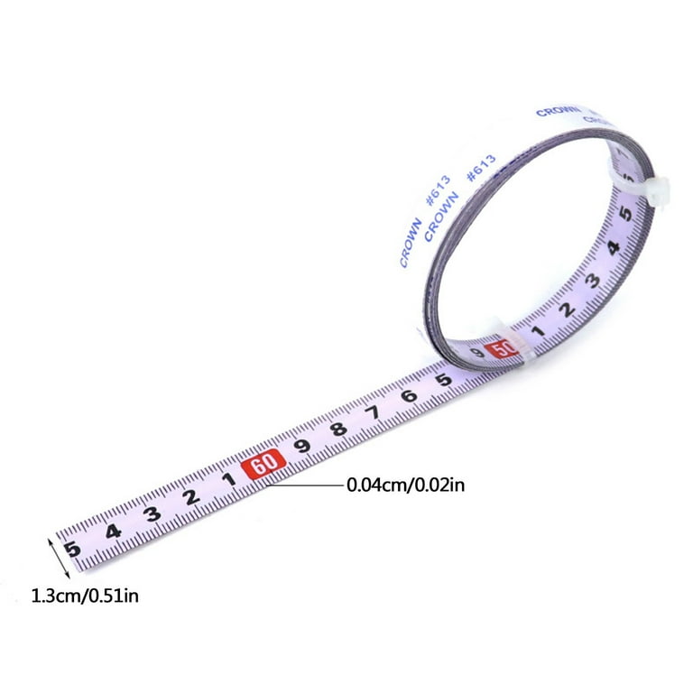 Tape Measure 100 ft Retractable Center Finding Measure Self Adhesive Metric Stainless Steel Scale Ruler for T Track Router Table Saw Woodworking Tool
