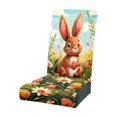 thumbnail image 2 of CaiYueKe Easter Bunny Chair Covers Set, Holiday Dining Decor, Festive Party Chair Slipcovers, Spring Home Table Setting, Washable Decorative Covers for Kitchen Dining Room Gatherings, 2 of 7