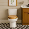 thumbnail image 3 of Design House Dalton Round Wood Soft Close Toilet Seat, Honey Oak, 3 of 11