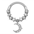 thumbnail image 1 of 1Pcs planet Septum Hoop Clickers Nose Ring Cartilage Piercing Helix Hoop Earring Tragus Jewelry Daith Hoops Rook Earring Lobe FJH, 1 of 7