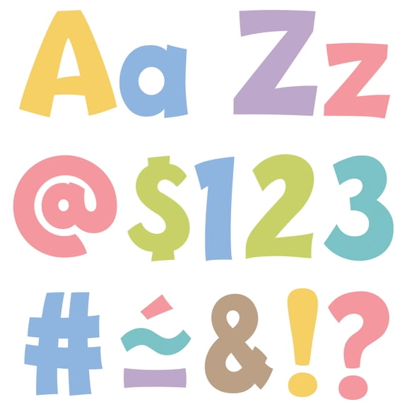 TREND Summer Morning 4" Playful Combo Ready Letters, 216 Pieces