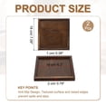 thumbnail image 2 of Uxcell Wooden Serving Tray, Square Decorative Platter for Food and Drinks Serving Brown 7.1x7.1 Inch, 2 of 6