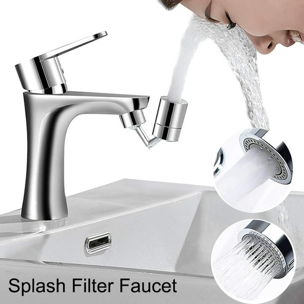 Universal Splash Filter Faucet 720 Rotate Water Kitchen Bathroom Sink Accessories Com - Smelly Bathroom Sink Hole Accessories