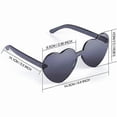 thumbnail image 2 of Protective Glass Transparent Gray - Heart-Shaped Sunglasses Party Glasses, 2 of 4