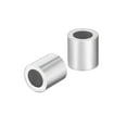 thumbnail image 1 of Unique Bargains M3 Aluminum Sleeve Crimp 3mm(1/8 In) Steel Wire Rope Button Stop 100 Pcs, 1 of 4