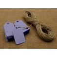 thumbnail image 1 of 100 Pcs Heart Punched Rectangular Hang Tag Wedding Favor Blank Tags with Free Natural Jute Twine - Colors Available, 1 of 1