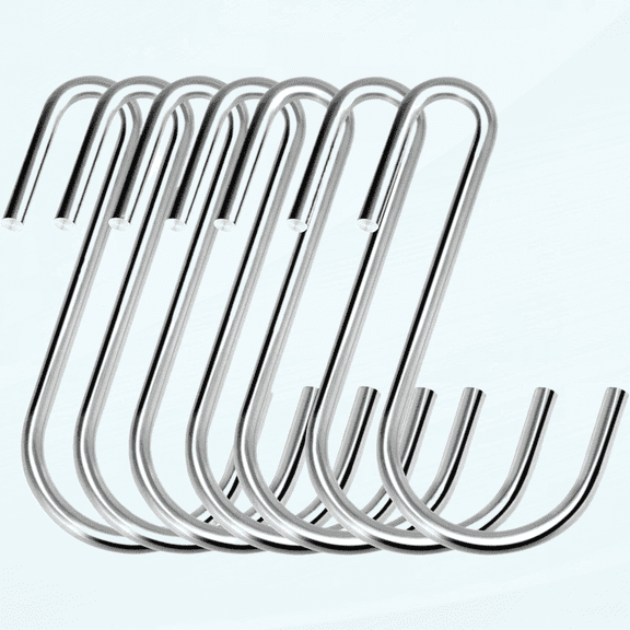 30PCS S Hooks, Premium Stainless Steel S Hooks for Hanging Kitchenware, Professional S Shaped Hooks for Hanging Pots, Pans, Cups, Plants, Bags, Jeans, Towels
