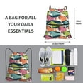 thumbnail image 2 of Vsdgher Lantern Koi Fish Drawstring Backpack Water Resistant String Bag Sports Sackpack Gym Sack for Men Women, 2 of 6