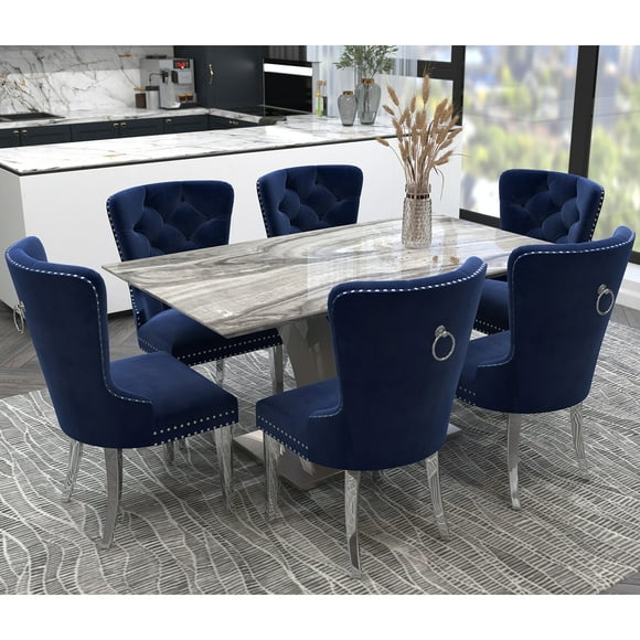 NAPOLI HOLLIS NAV 7PC DINING SET