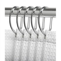 Utopia Alley Shower Hooks - Shower Curtain Rings for Bathroom - Rust Proof Shower Curtain Hooks for Shower Curtain or Liner - Set of 12, Polished Chrome