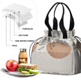 thumbnail image 4 of Boho Bohemian Art Drawstring Lunch Bag Women - Drawstring Lunch Bag Insulated for Work Office - Stain-Resistant Large Lunchbags for Women with Multi-Pockets, 4 of 6