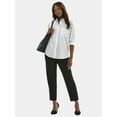 thumbnail image 2 of Time and Tru Women's High Rise Tapered Drawstring Pants with Pintuck, 27" Inseam, Sizes XS-XXL, 2 of 5