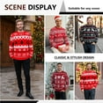 thumbnail image 7 of Iceglad Men's Ugly Christmas Sweater Reindeer Snowflake Print Acrylic Knitted Pullover, 7 of 7
