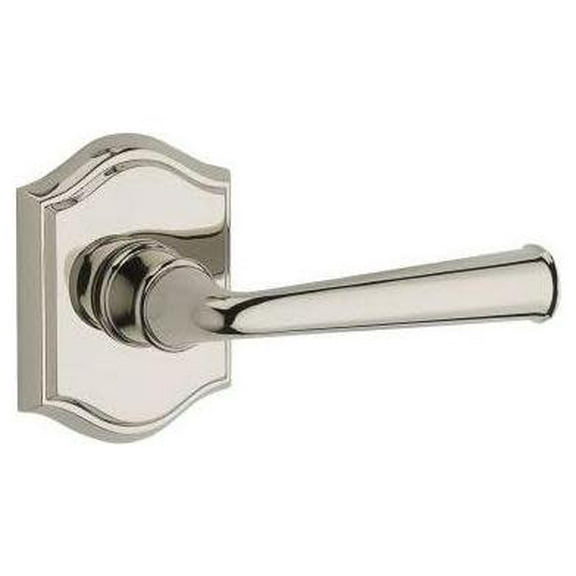 PSFEDTAR141 Passage Federal Lever and Traditional Arch Rose with 6AL Latch and Dual Strike Bright Nickel Finish