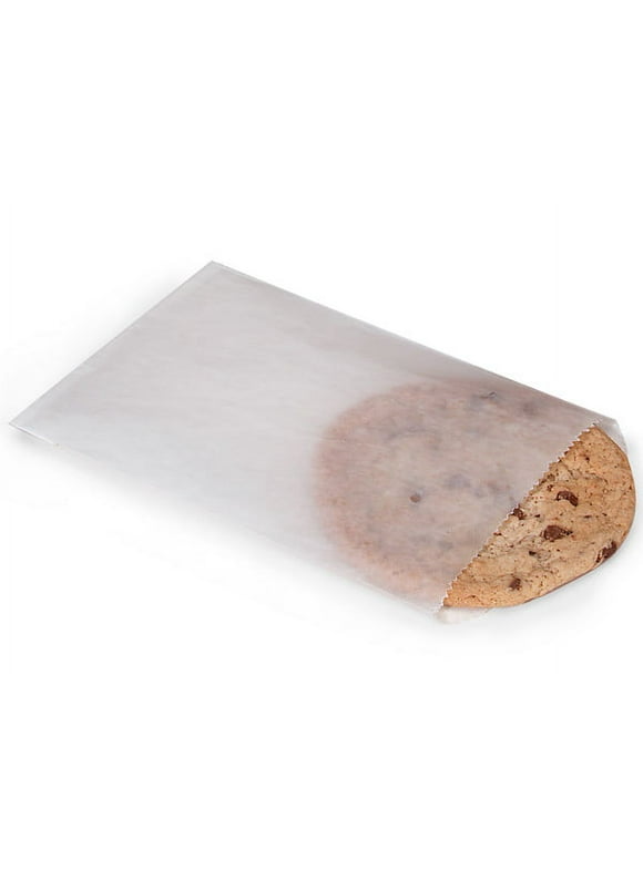 100 Pack, 1/2 Lb Glassine Bags Translucent 4.75 x 6.75" for Cookies, Donuts, Nuts and Gourmet Food, Made in USA