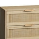 thumbnail image 3 of 59.06"6-Drawers Rattan Storage Cabinet, Rattan Dresser for Bedroom, Living Room, Natural, 3 of 7