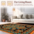 thumbnail image 2 of ODIKA 5'x7' Machine Washable Non-Slip Area Rug, Boho Medallion Pile High Traffic Rug, Orange, 352439, 2 of 5