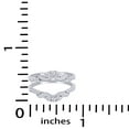 thumbnail image 5 of AFFY 1/3 CT Round Cut White Cubic Zirconia Chevron Enhancer Guard Ring In 14K White Gold Plated 925 Sterling Silver (0.33 Cttw)-7, 5 of 6