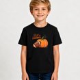thumbnail image 2 of Boys Graphic T-Shirt Autumn Fall And Football Pumpkin Kids Tees 100% Cotton Short Sleeve Gift Tops 4-13Y, 2 of 5
