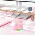 thumbnail image 5 of Meetion Vertical Ergonomic Mouse Pink, Wireless Bluetooth & 2.4G, Large Size, Rechargeable, USB-C, 5 of 9