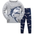 thumbnail image 1 of Pijamas de dibujos animados para niños, conjunto de ropa de otoño e invierno, dinosaurios, novedad de 2021, 1 of 4