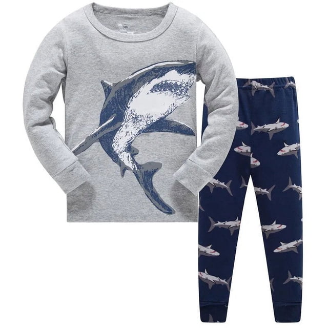 Pijamas de dibujos animados para niños, conjunto de ropa de otoño e invierno, dinosaurios, novedad de 2021