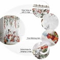 thumbnail image 5 of Small Stall Shower Curtain 36x78 Inch Narrow Half Size Christmas Bath Curtains Bathroom Decor Xmas Snowman Red Berry Botanical Snowflake Waterproof Fabric Shower Curtain Set with Hooks 36 Inch, 5 of 6