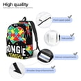 thumbnail image 4 of Vsdgher I Love With Autism Print Canvas Backpack Travel Rucksack Unisex Knapsack 15.7/17.7Inch Laptop Backpack for Work,College -Small, 4 of 5