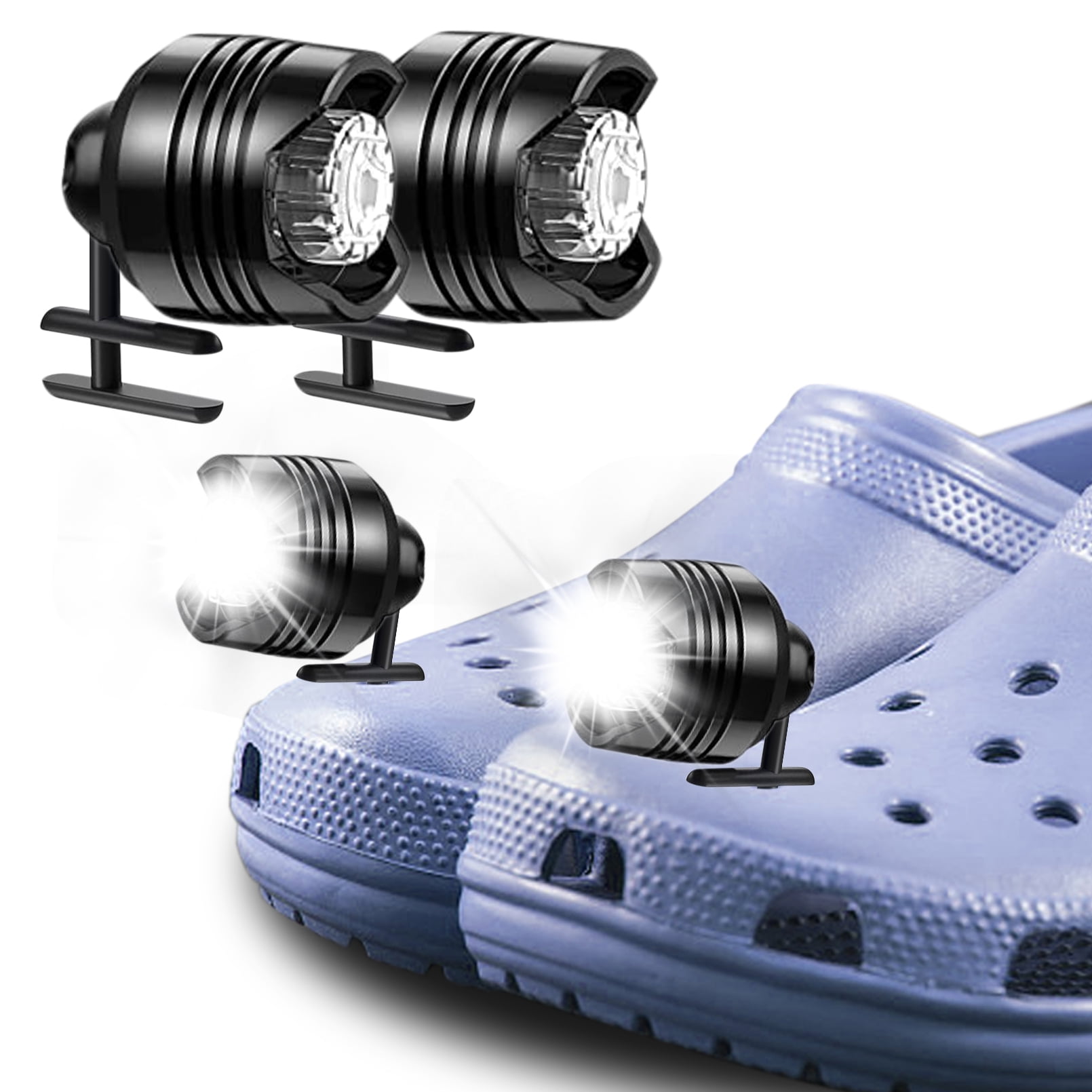 CZS Headlights for Croc, 2pcs Lights Flashlights for Shoes, Waterproof ...