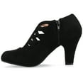 thumbnail image 3 of Journee Womens Piper Inside Zip Block Heel Booties, Widths Available, 3 of 10