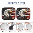 thumbnail image 6 of Honeii Retro American Eagle A Print Foldable Car Sun Shade for Windshield, 2-Piece UV Protection Shade, Protects Car Interior, Ideal for Cars, Trucks, SUVs-Small, 6 of 6