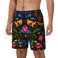 thumbnail image 2 of Fotbe Mexican Flower Traditional1 Men’s Swim Trunks Quick Dry Swim Shorts Board Shorts with Mesh Lining-3X-Large, 2 of 9