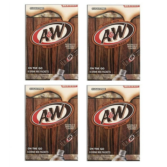 A&W Root Beer Caffeine/Sugar Free Classic On-the-Go Drink Mix Packets - 2 Pk ( 12 ct)
