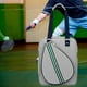 thumbnail image 5 of Bolsa de tenis, mochila de tenis, bolso de mano portátil, organizador, resistente al agua, para mujeres y hombres, para actividades diarias, viajes hombro gris1, 5 of 8