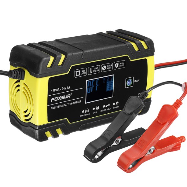 Car Battery Charger 12V 24V AGM 6A Pulse Repair Auto